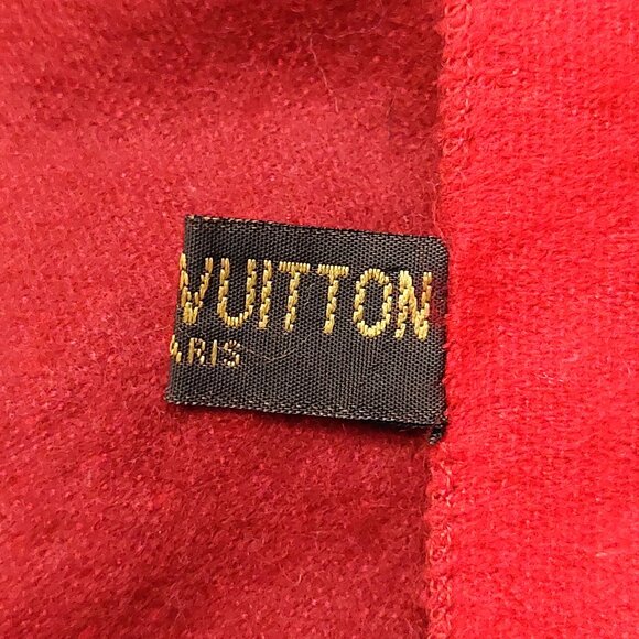 LOUIS VUITTON Reykjavik Burgundy & Red Reversible Scarf Shawl Wrap - Picture 6 of 6